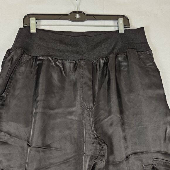 Cinq a Sept Tous Les Jours Giles Satin Jogger Size XL Pant Black Travel Designer - Picture 8 of 16
